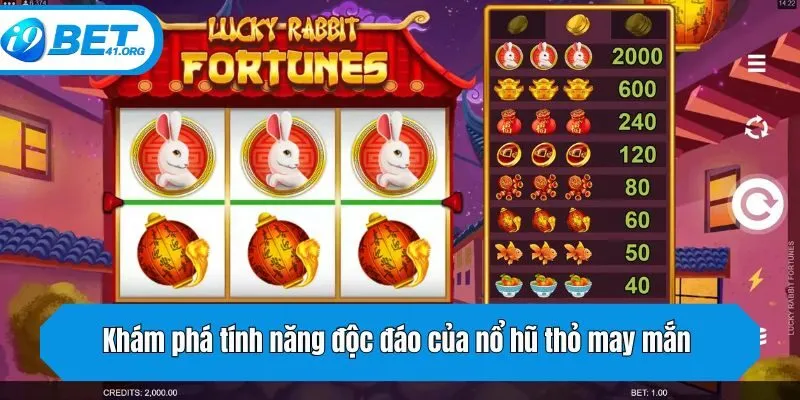 Khám phá tính năng độc đáo của nổ hũ thỏ may mắn